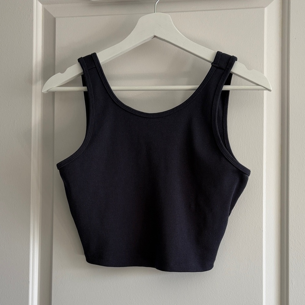 Blue Cropped Tank Top